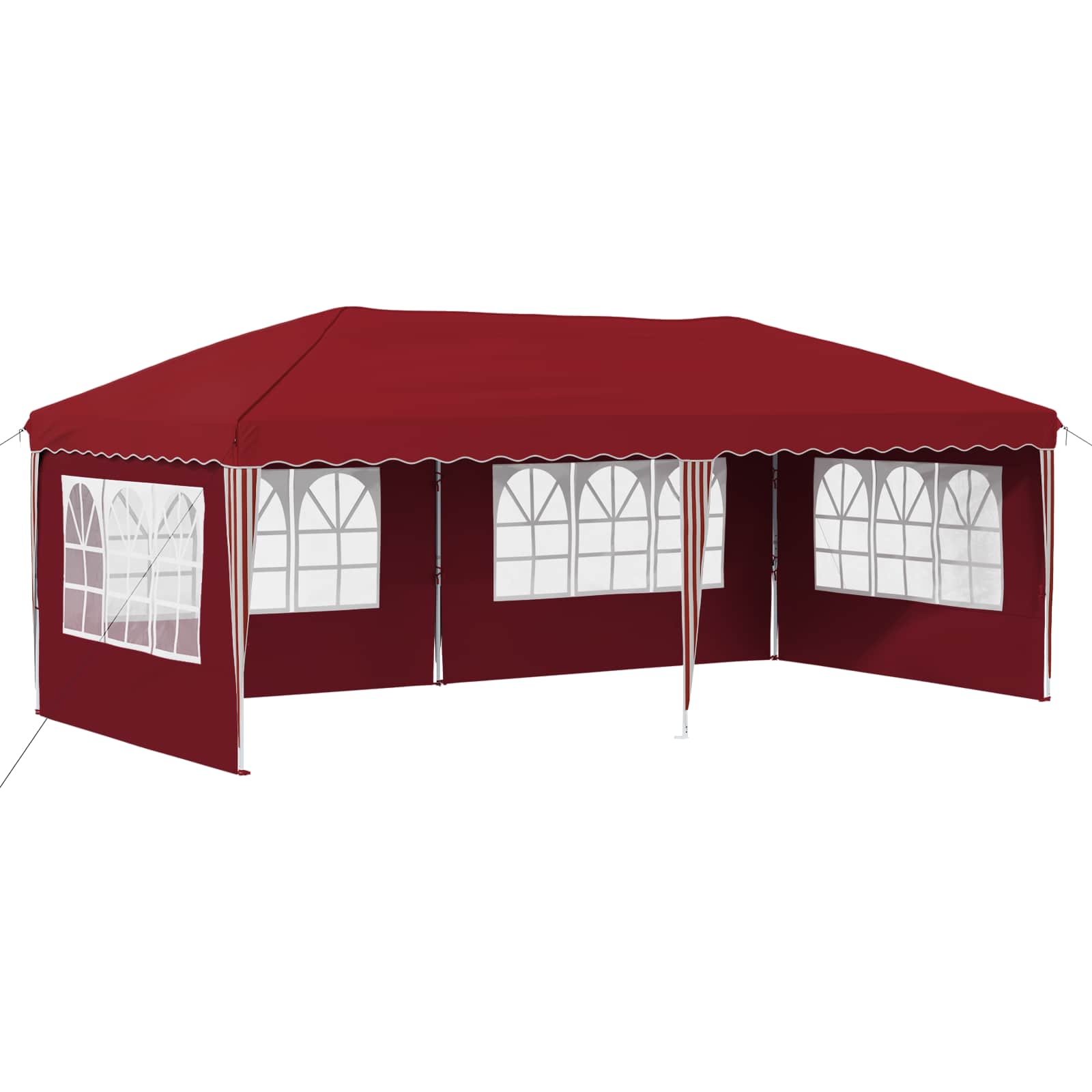 Pop-up partytent 575 x 289 x 245 cm Bordeauxrood