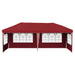Pop-up partytent 575 x 289 x 245 cm Bordeauxrood