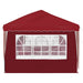 Pop-up partytent 575 x 289 x 245 cm Bordeauxrood