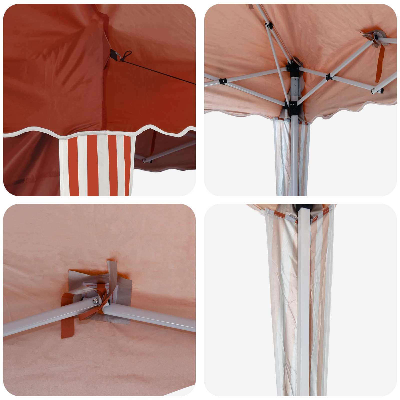 Pop-up partytent 575 x 289 x 245 cm Terracotta