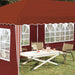 Pop-up partytent 575 x 289 x 245 cm Terracotta