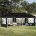 Pop-up partytent 575 x 289 x 245 cm Zwart