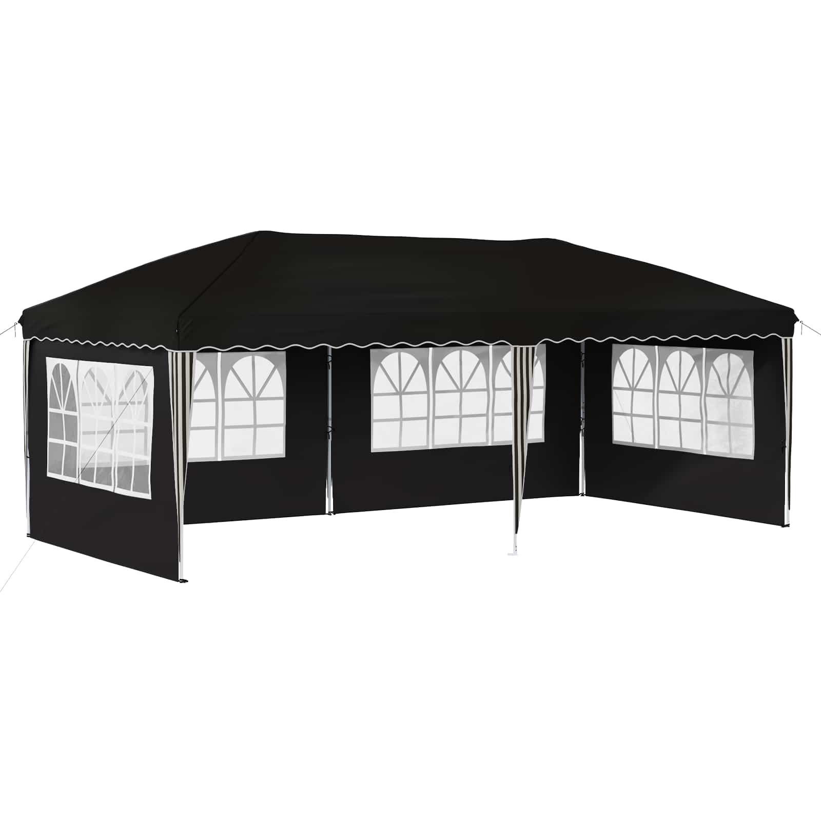 Pop-up partytent 575 x 289 x 245 cm Zwart