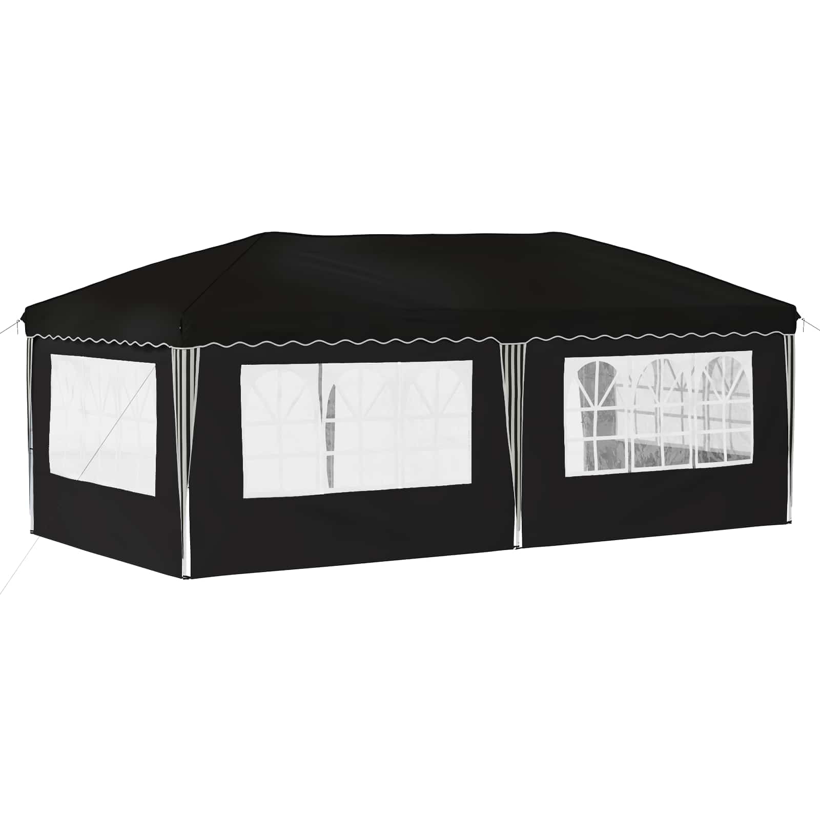 Pop-up partytent 575 x 289 x 245 cm Zwart