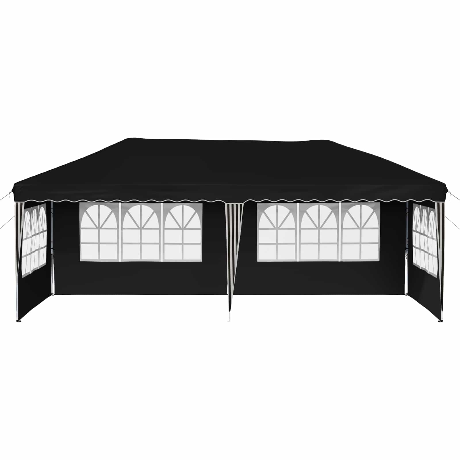 Pop-up partytent 575 x 289 x 245 cm Zwart