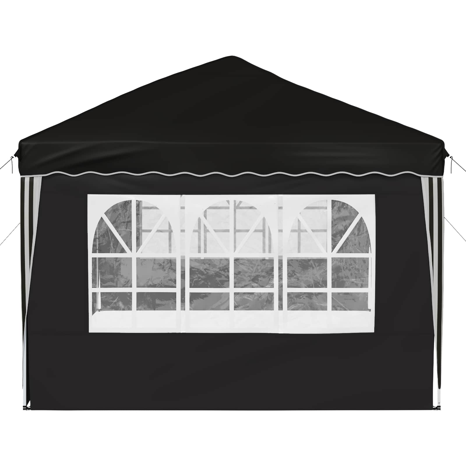 Pop-up partytent 575 x 289 x 245 cm Zwart