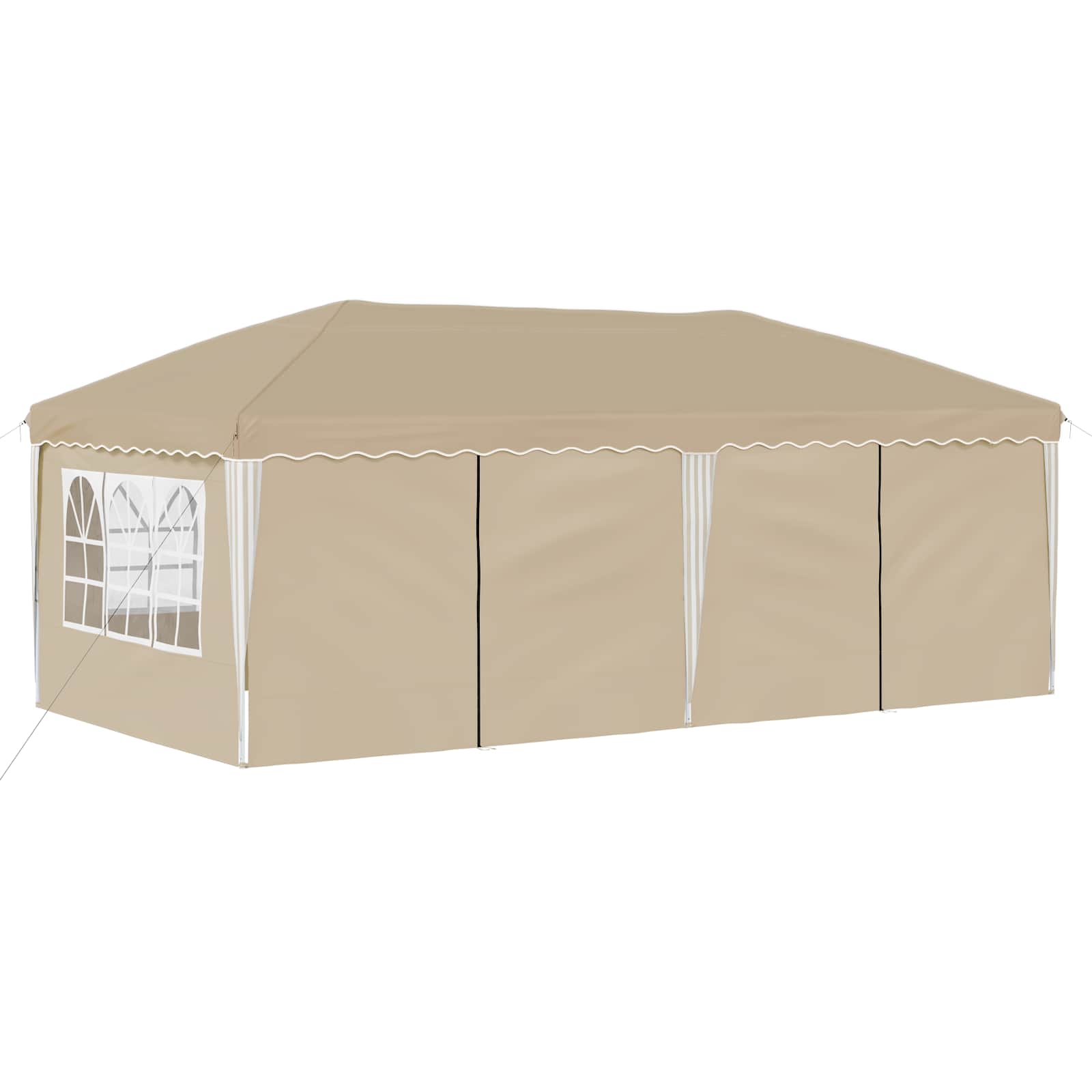 Pop-up partytent 575 x 288 x 245 cm Crèmekleurig