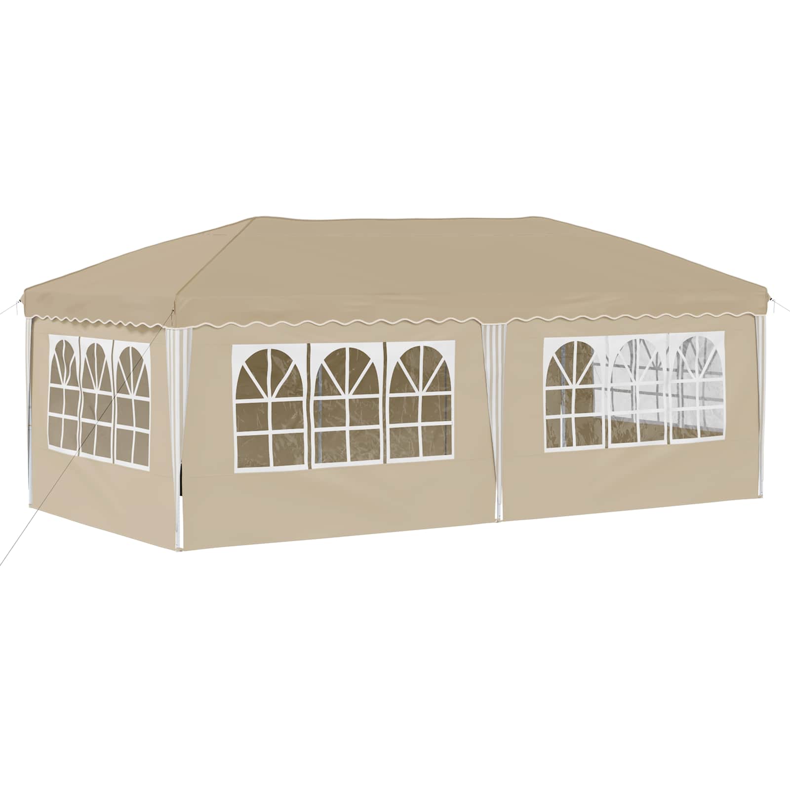 Pop-up partytent 575 x 288 x 245 cm Crèmekleurig