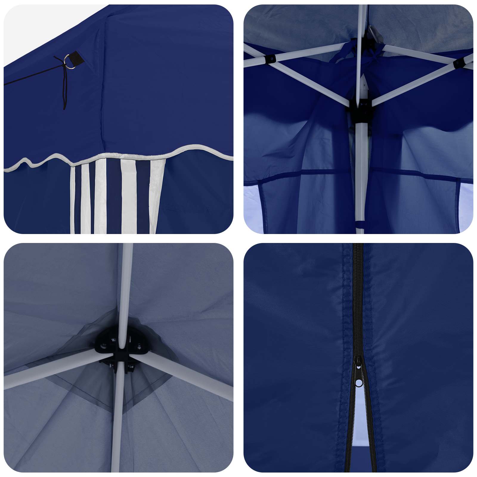 Pop-up partytent 575 x 288 x 245 cm Blauw