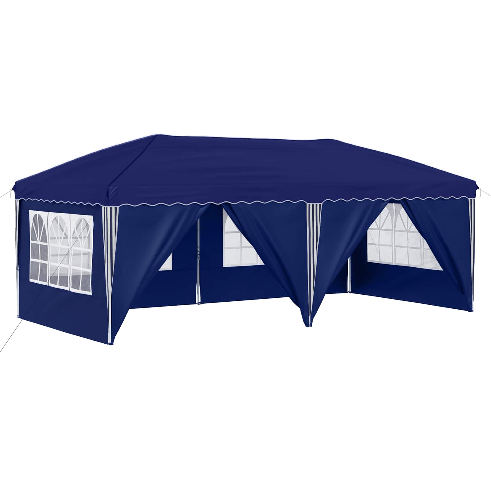 Pop-up partytent 575 x 288 x 245 cm Blauw