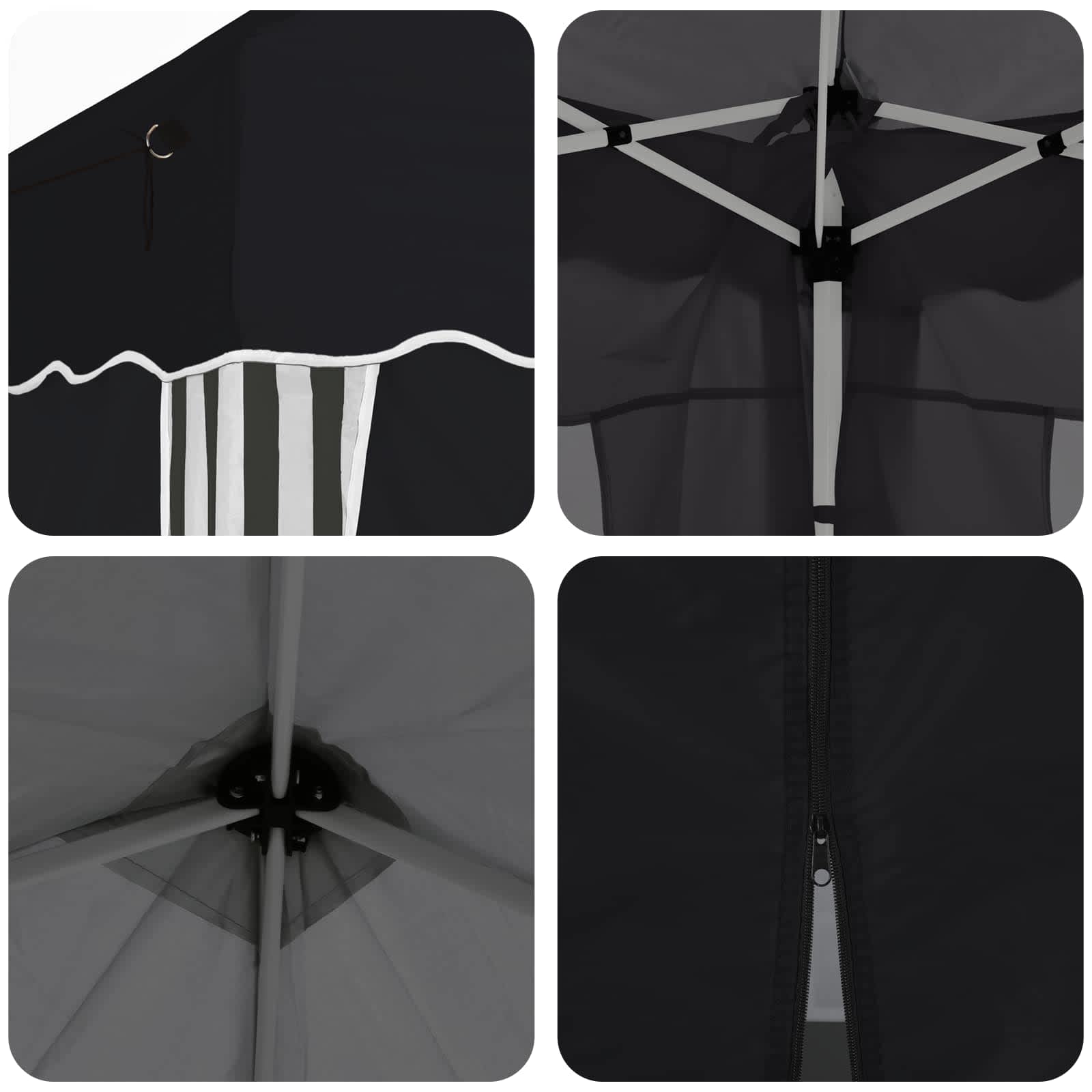 Pop-up partytent 575 x 288 x 245 cm Antraciet