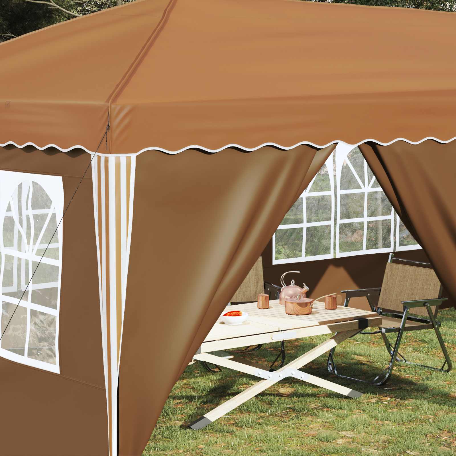Pop-up partytent 575 x 288 x 245 cm Beige