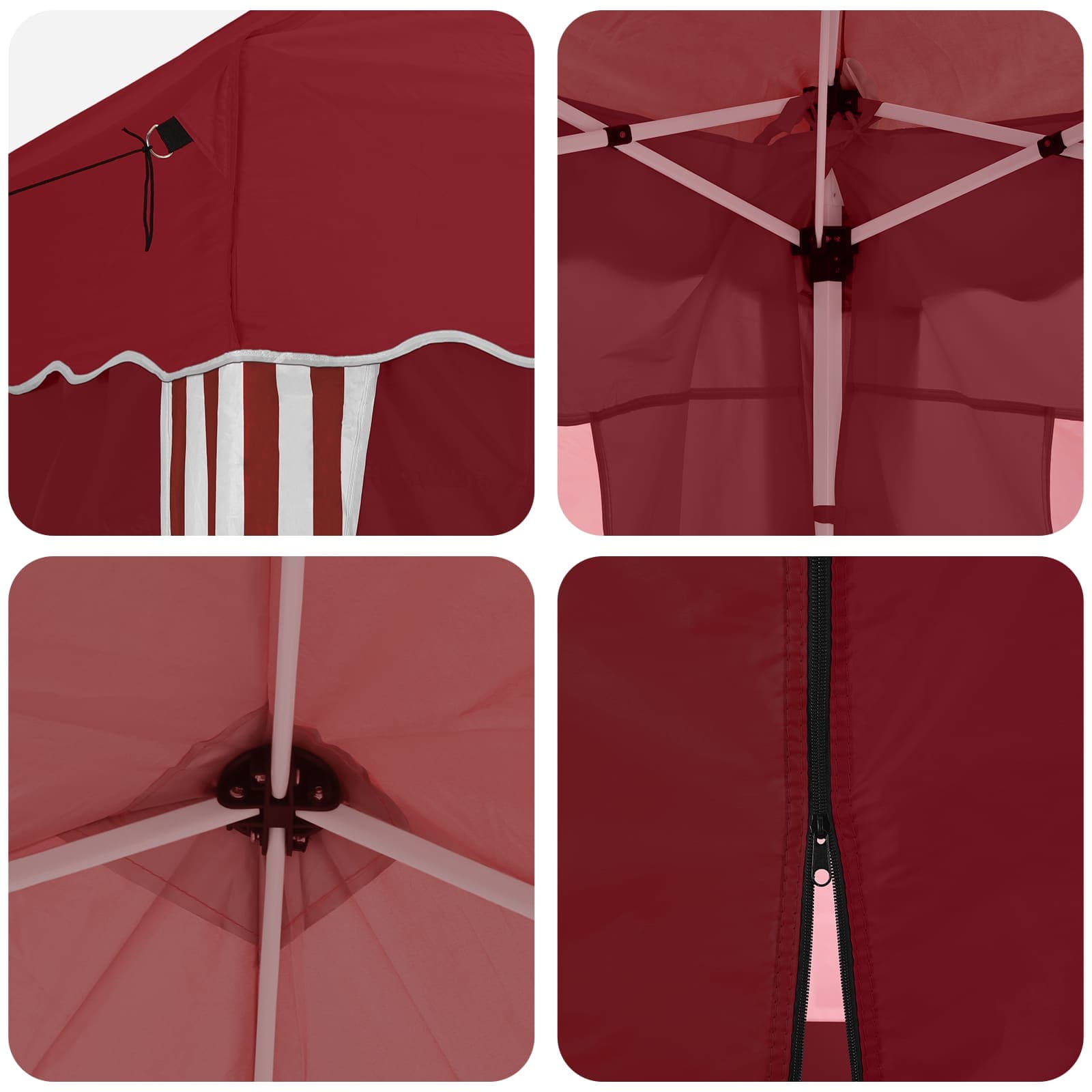 Pop-up partytent 575 x 288 x 245 cm Bordeauxrood