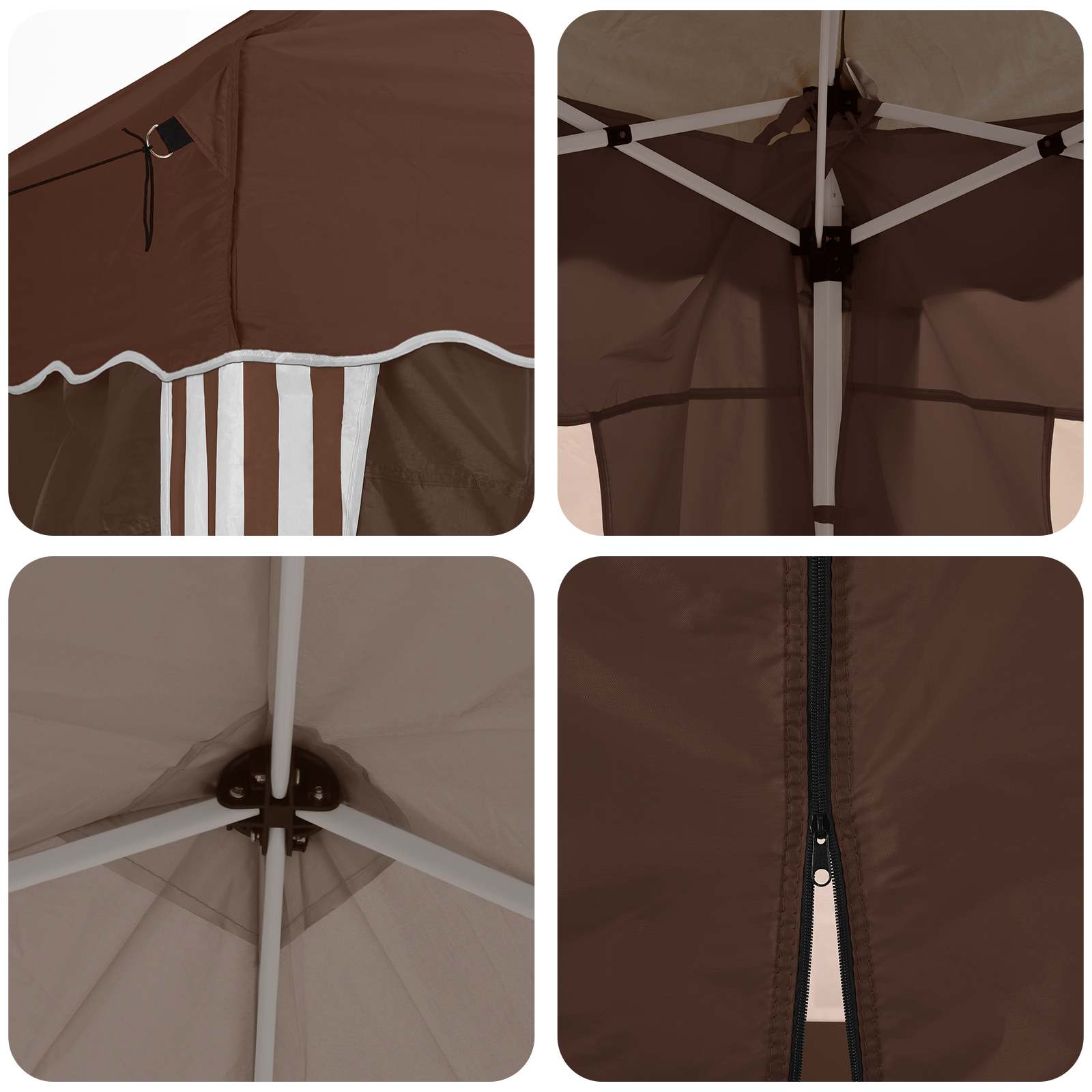 Pop-up partytent 575 x 288 x 245 cm Bruin