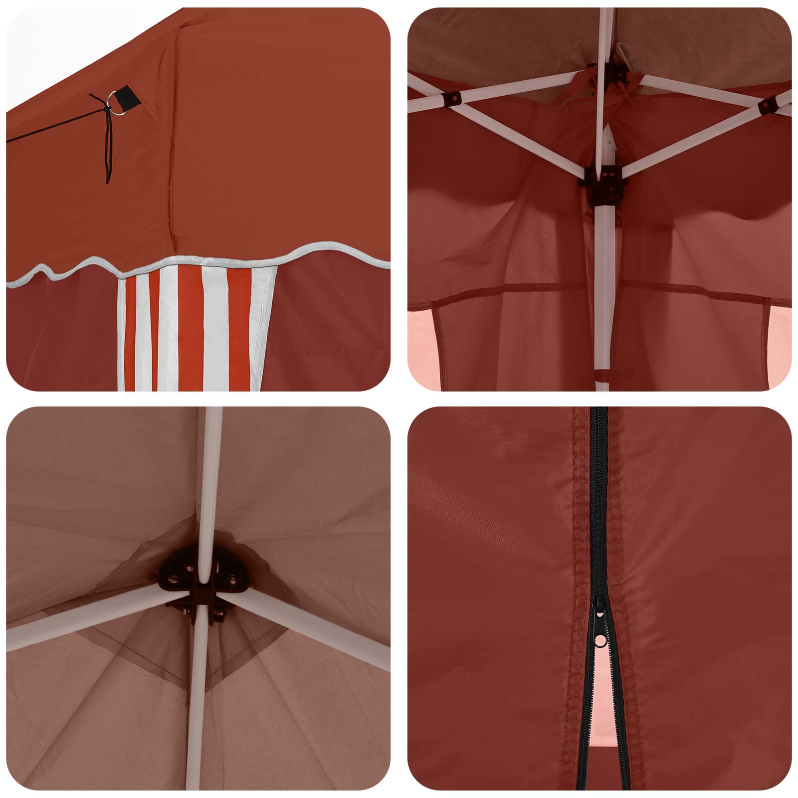 Pop-up partytent 575 x 288 x 245 cm Terracotta