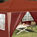 Pop-up partytent 575 x 288 x 245 cm Terracotta