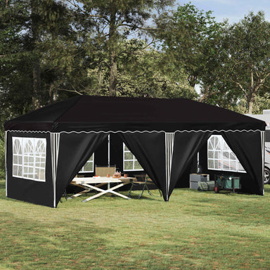 Pop-up partytent 575 x 288 x 245 cm Zwart
