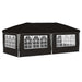 Pop-up partytent 575 x 288 x 245 cm Zwart