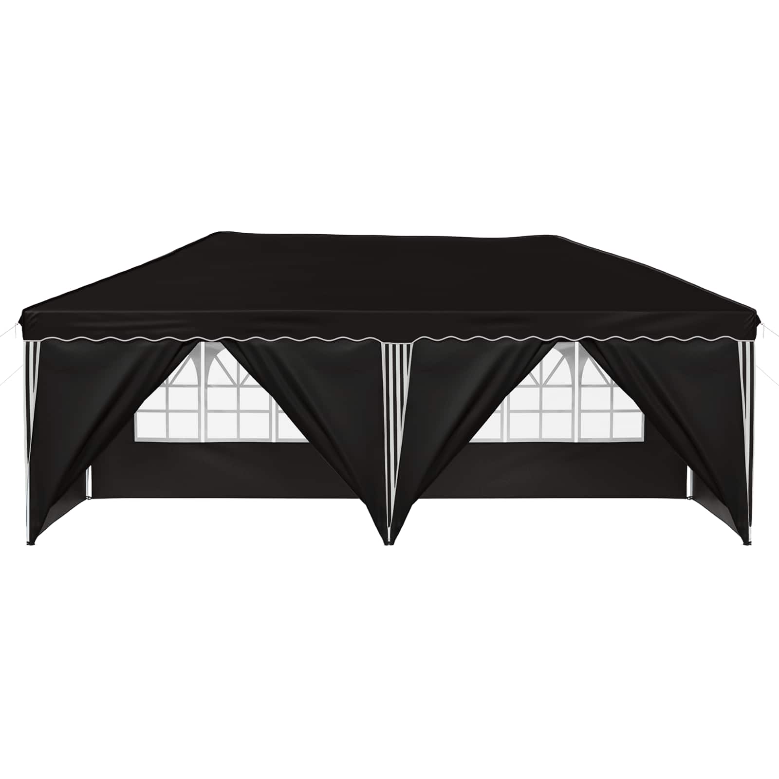 Pop-up partytent 575 x 288 x 245 cm Zwart