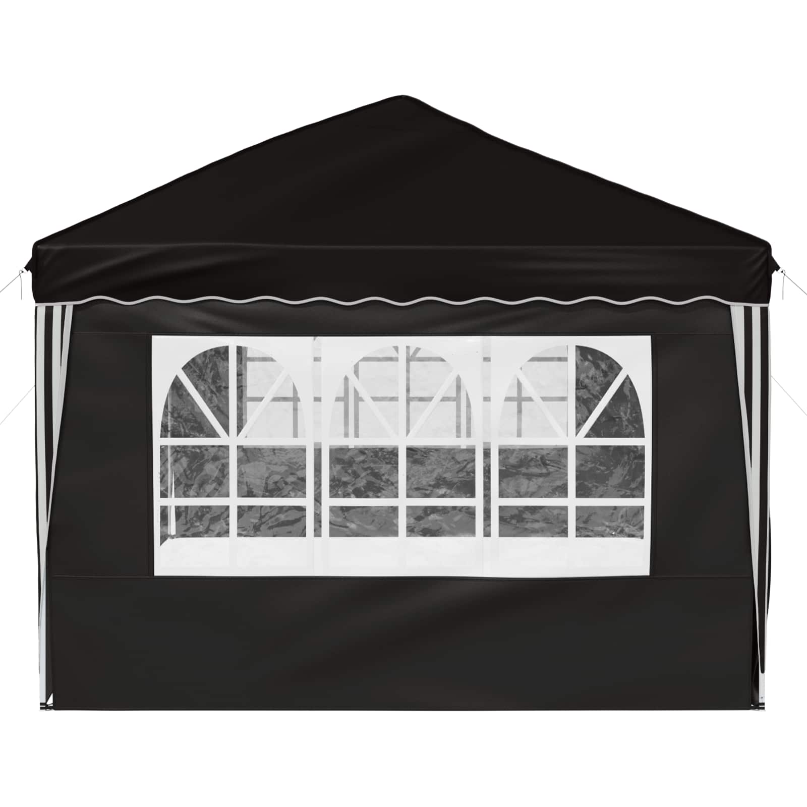 Pop-up partytent 575 x 288 x 245 cm Zwart