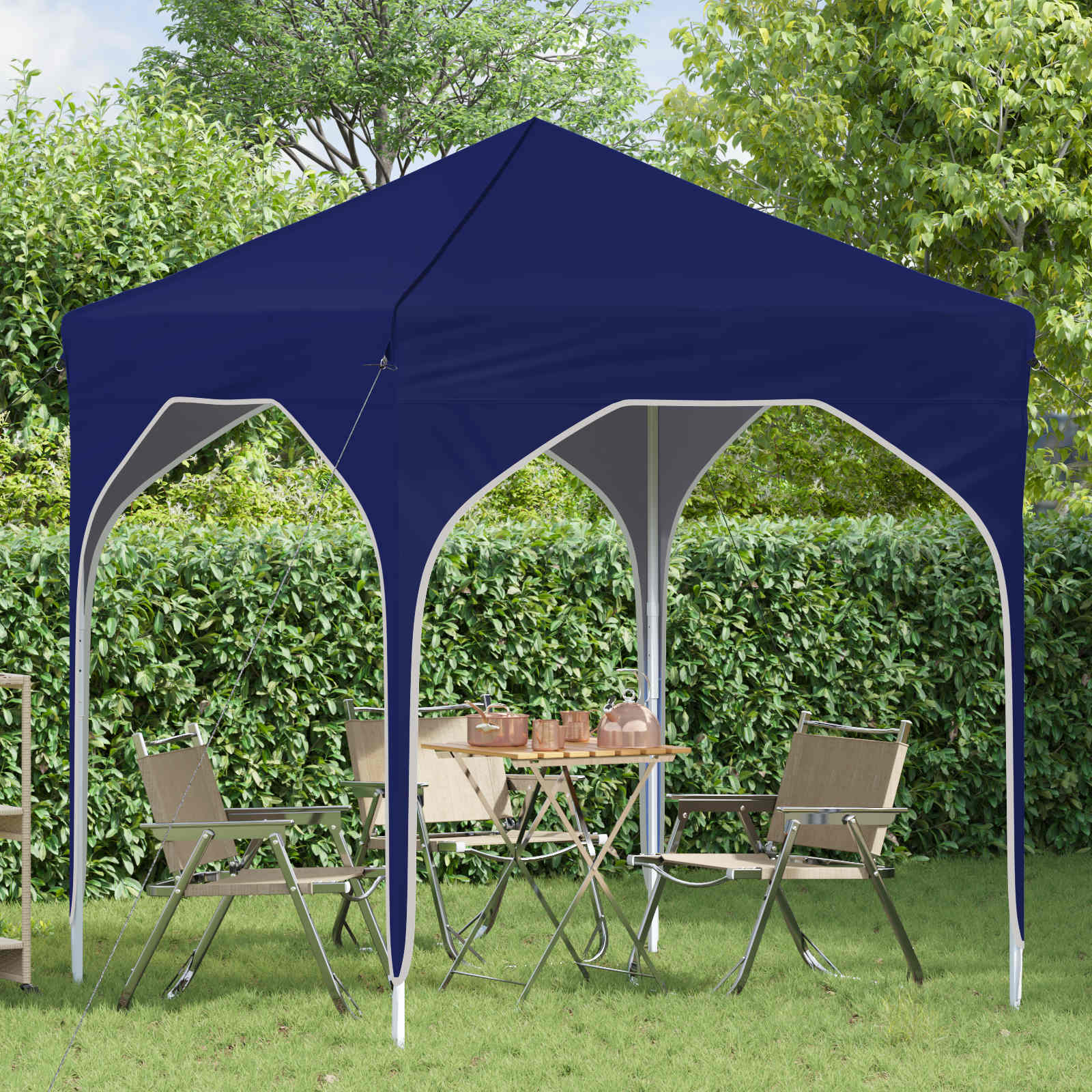 Pop-up partytent 194 x 194 x 245 cm Blauw