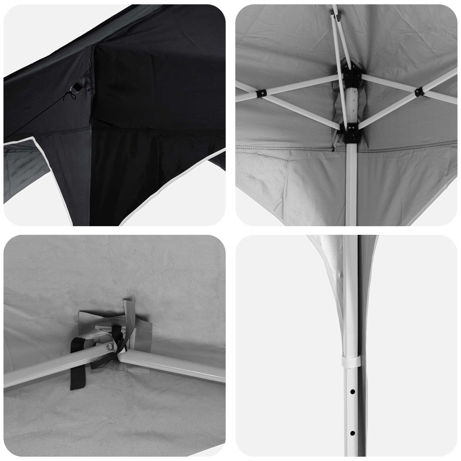 Pop-up partytent 194 x 194 x 245 cm Antraciet
