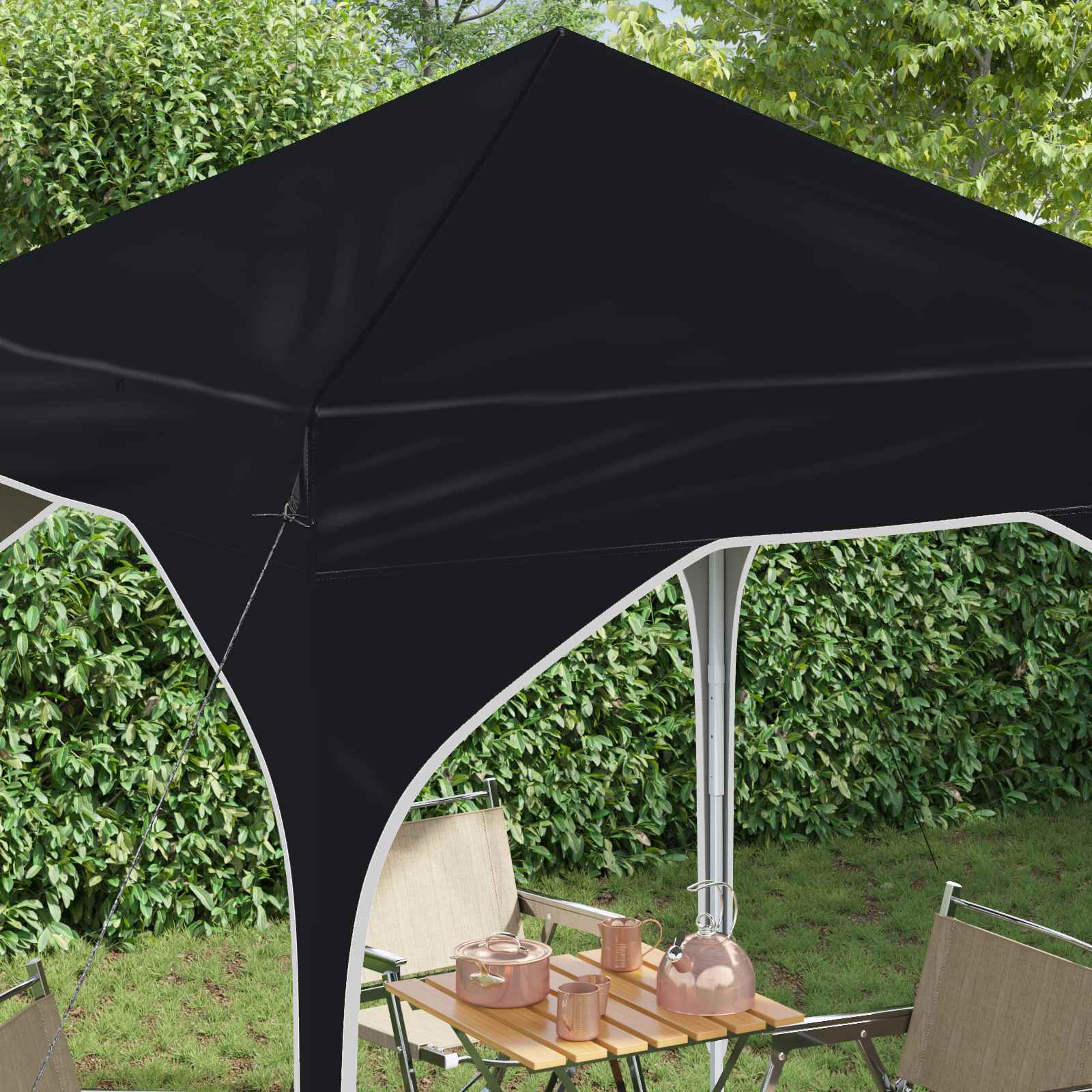 Pop-up partytent 194 x 194 x 245 cm Antraciet