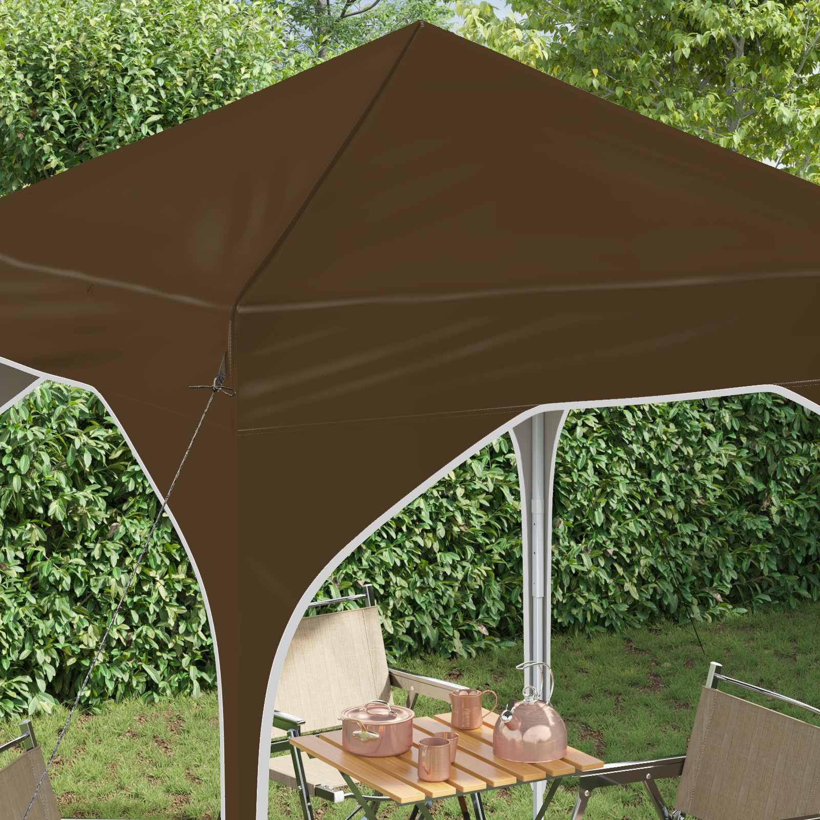 Pop-up partytent 194 x 194 x 245 cm Taupe
