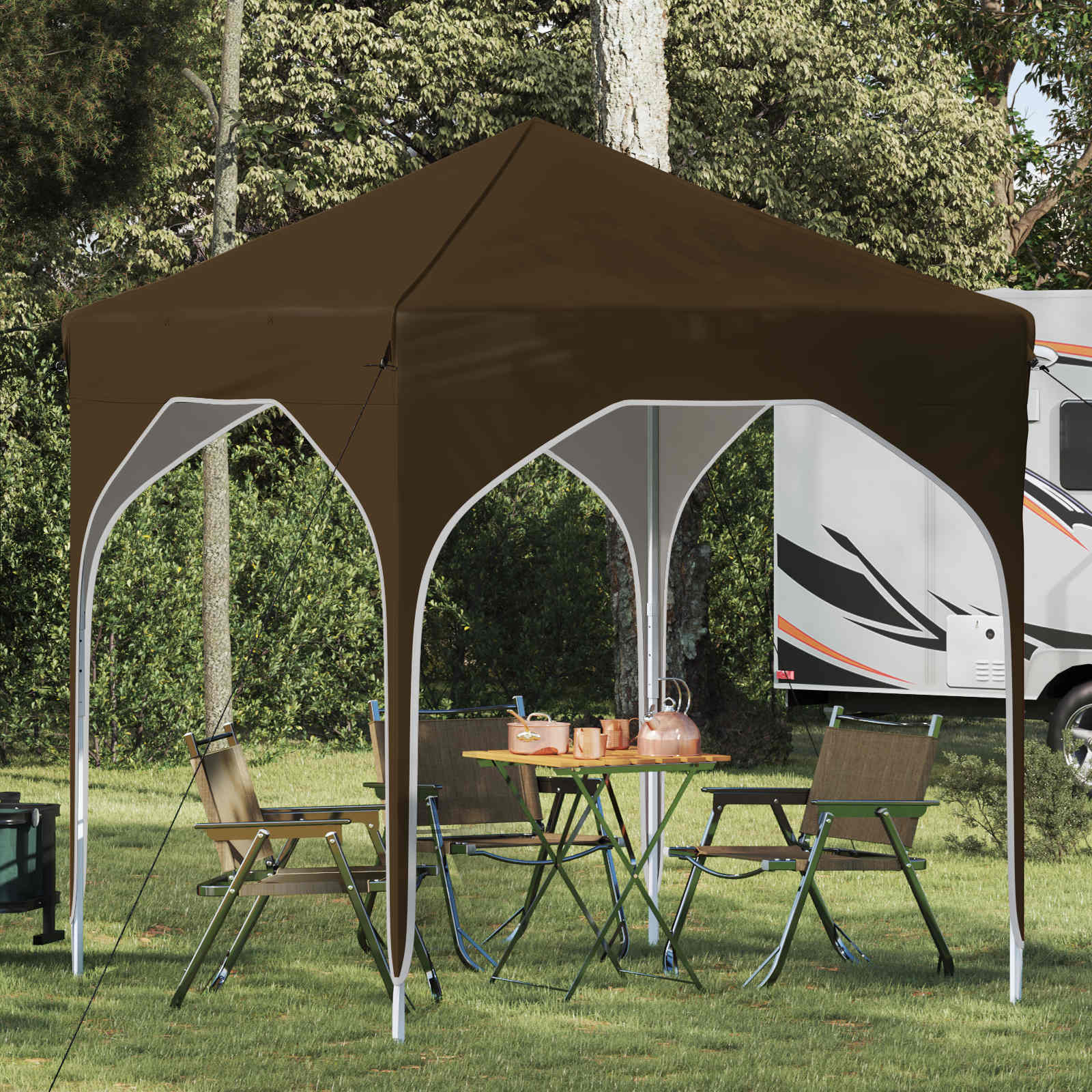 Pop-up partytent 194 x 194 x 245 cm Taupe