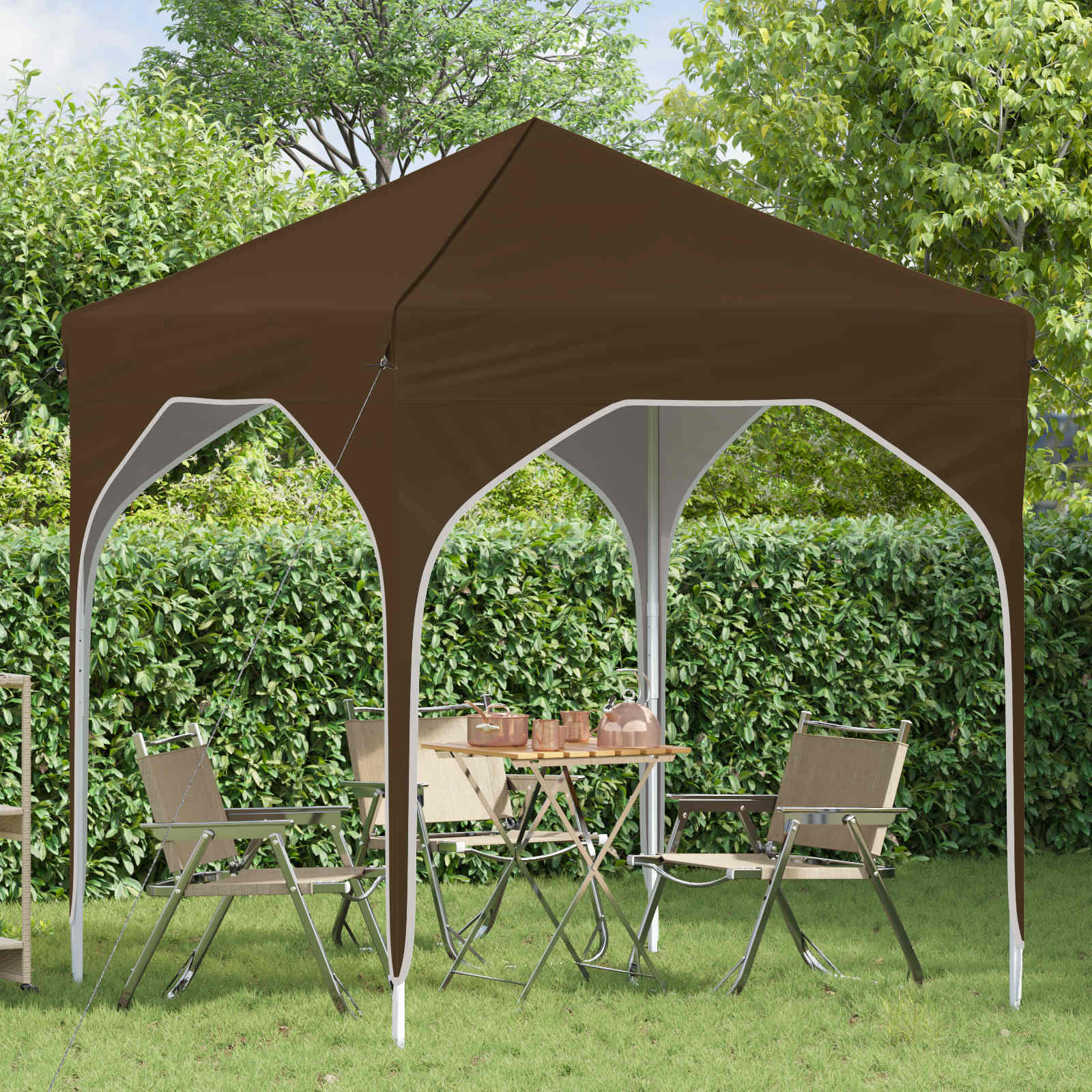 Pop-up partytent 194 x 194 x 245 cm Taupe