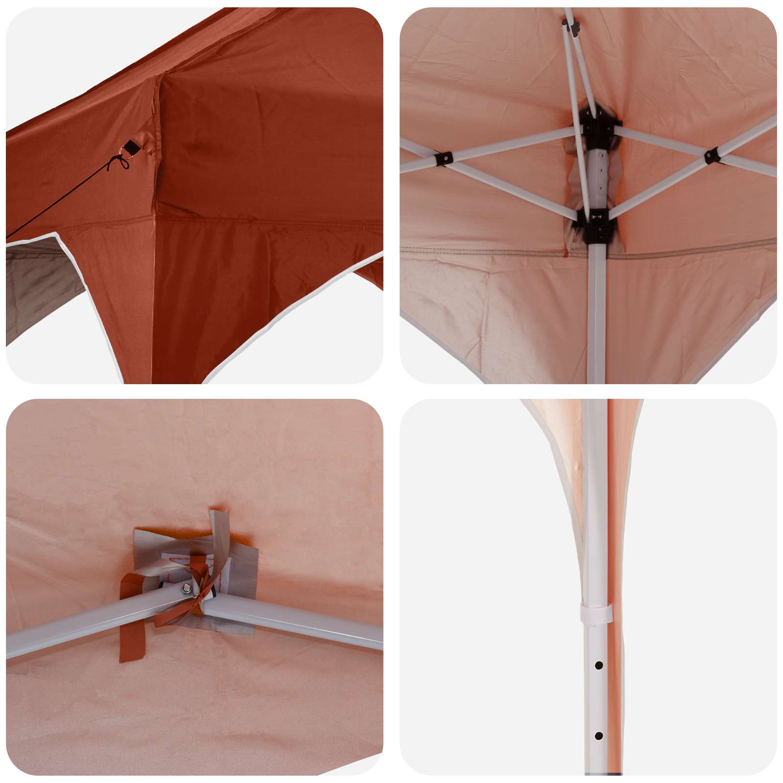 Pop-up partytent 194 x 194 x 245 cm Terracotta