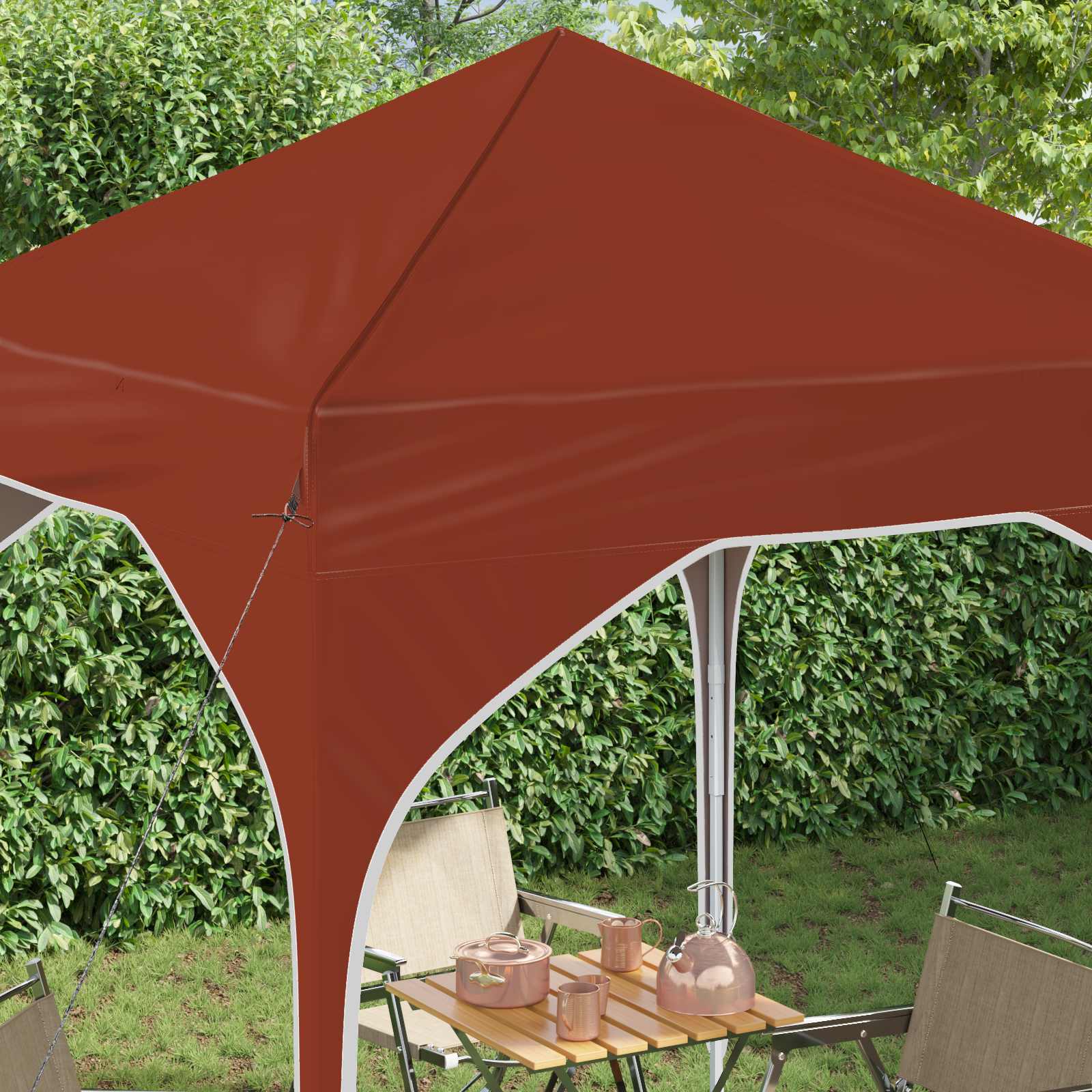 Pop-up partytent 194 x 194 x 245 cm Terracotta