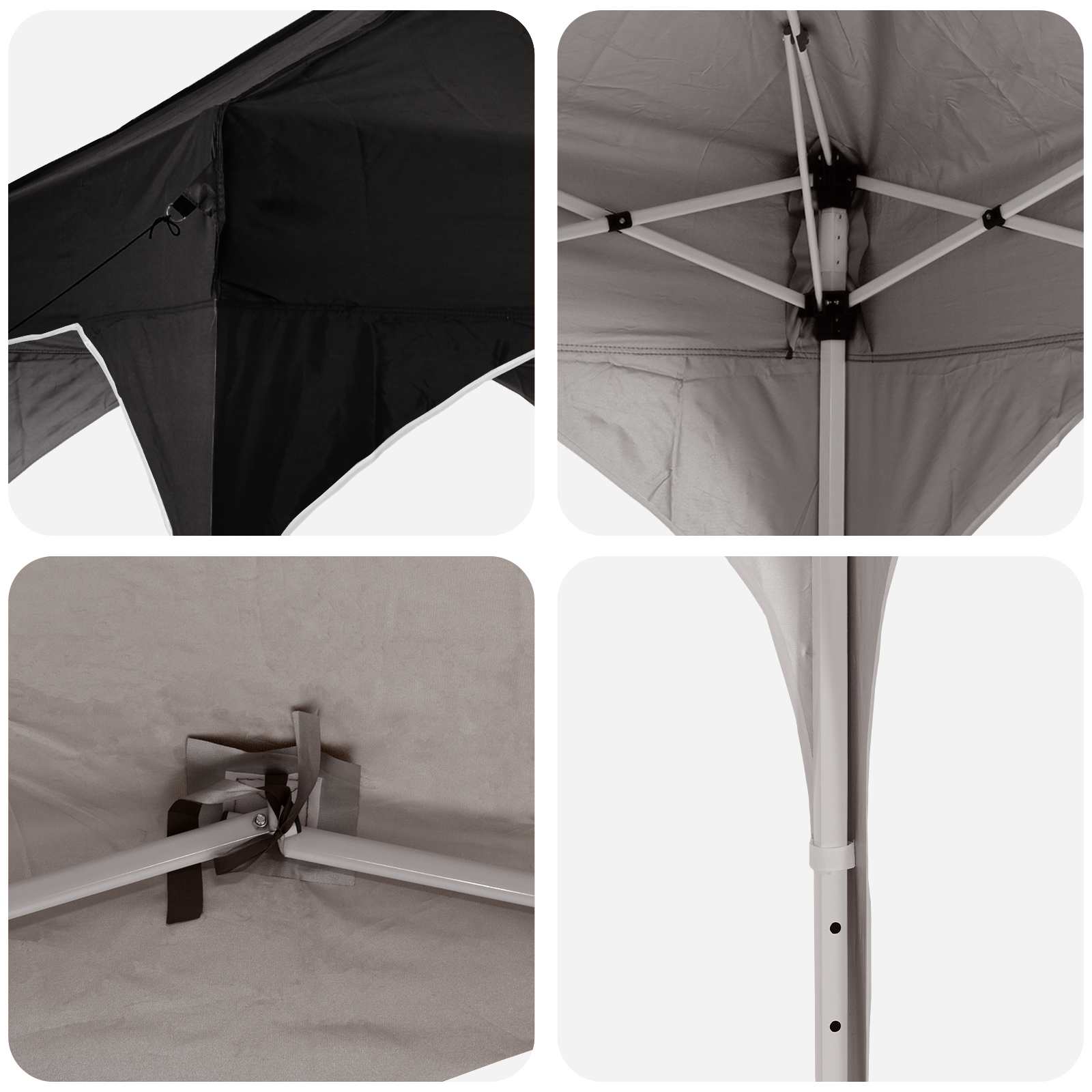 Pop-up partytent 194 x 194 x 245 cm Zwart