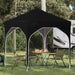 Pop-up partytent 194 x 194 x 245 cm Zwart