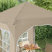 Pop-up partytent 192 x 192 x 245 cm Crèmekleurig
