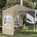 Pop-up partytent 192 x 192 x 245 cm Crèmekleurig