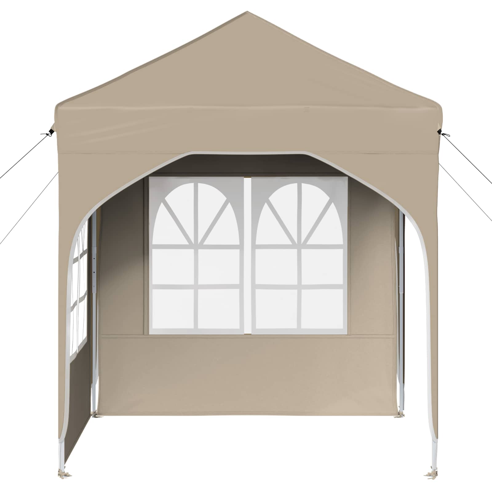 Pop-up partytent 192 x 192 x 245 cm Crèmekleurig
