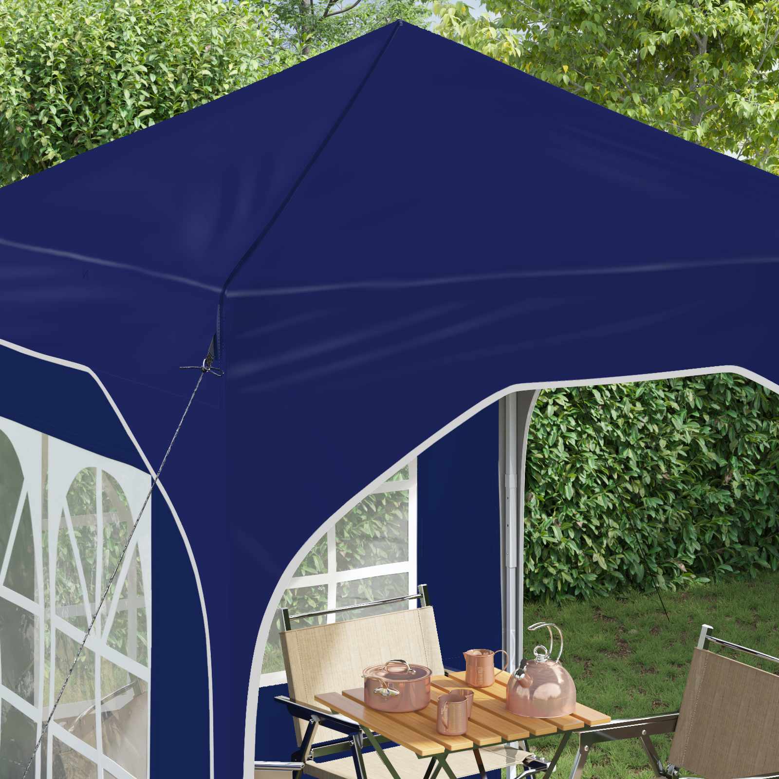 Pop-up partytent 192 x 192 x 245 cm Blauw