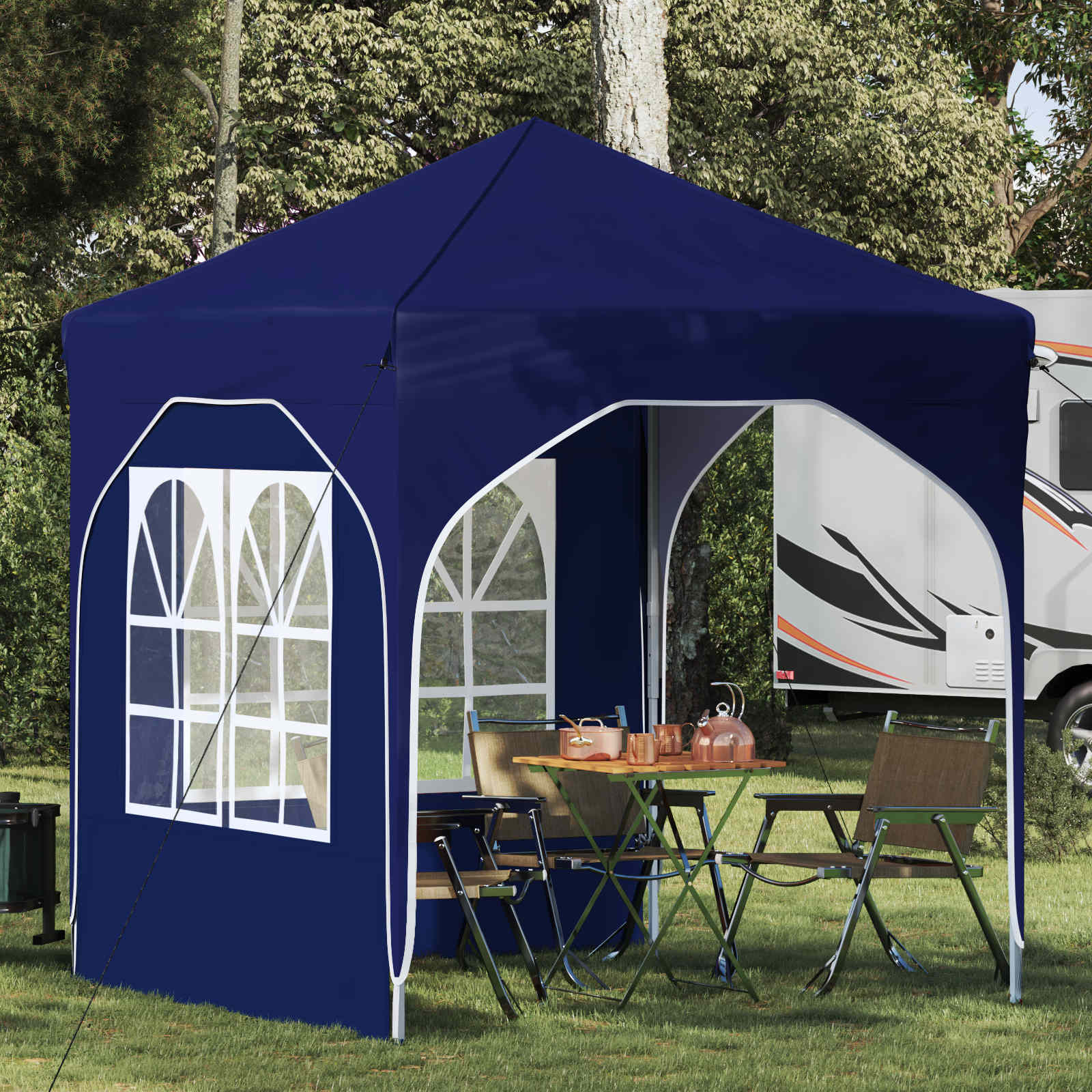 Pop-up partytent 192 x 192 x 245 cm Blauw