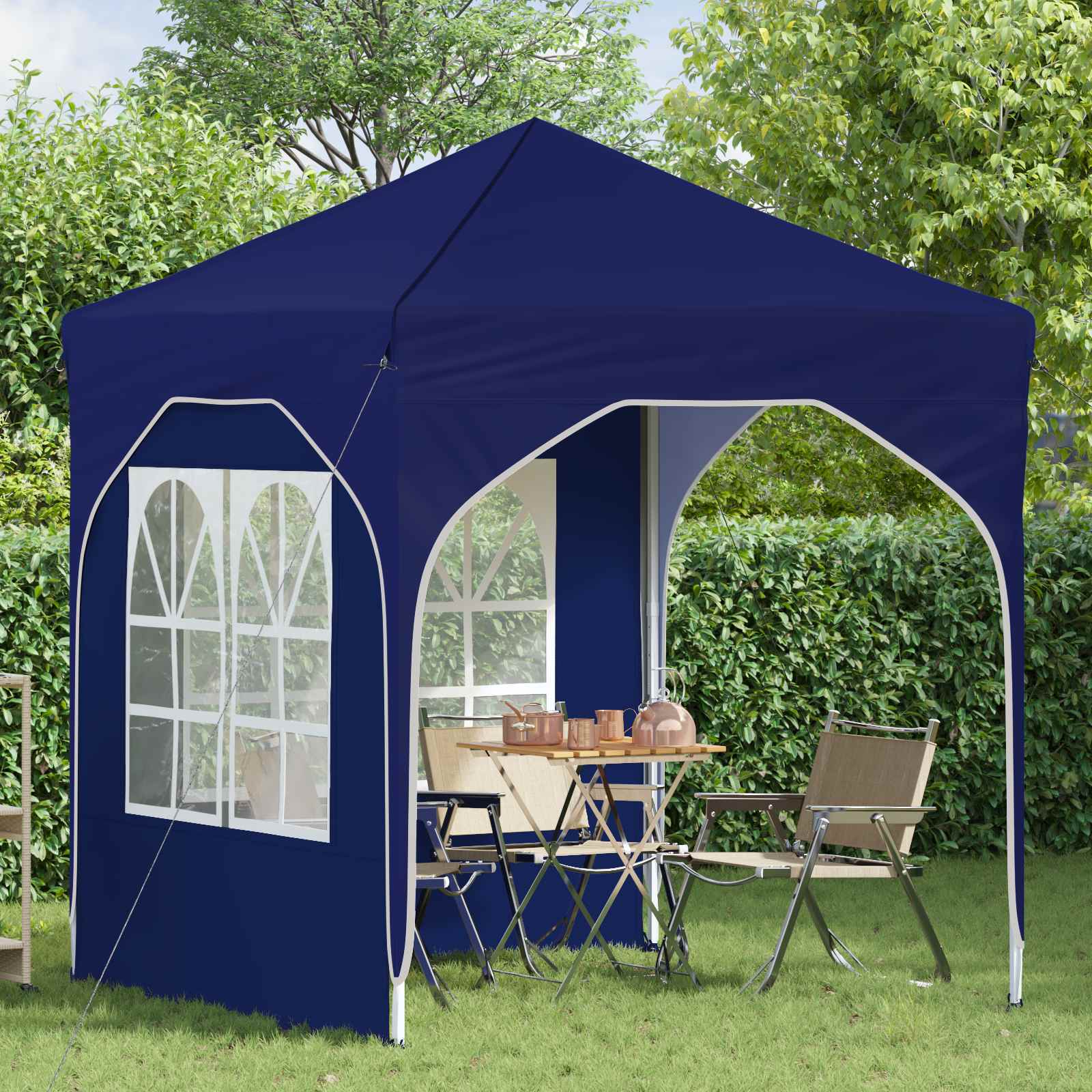 Pop-up partytent 192 x 192 x 245 cm Blauw
