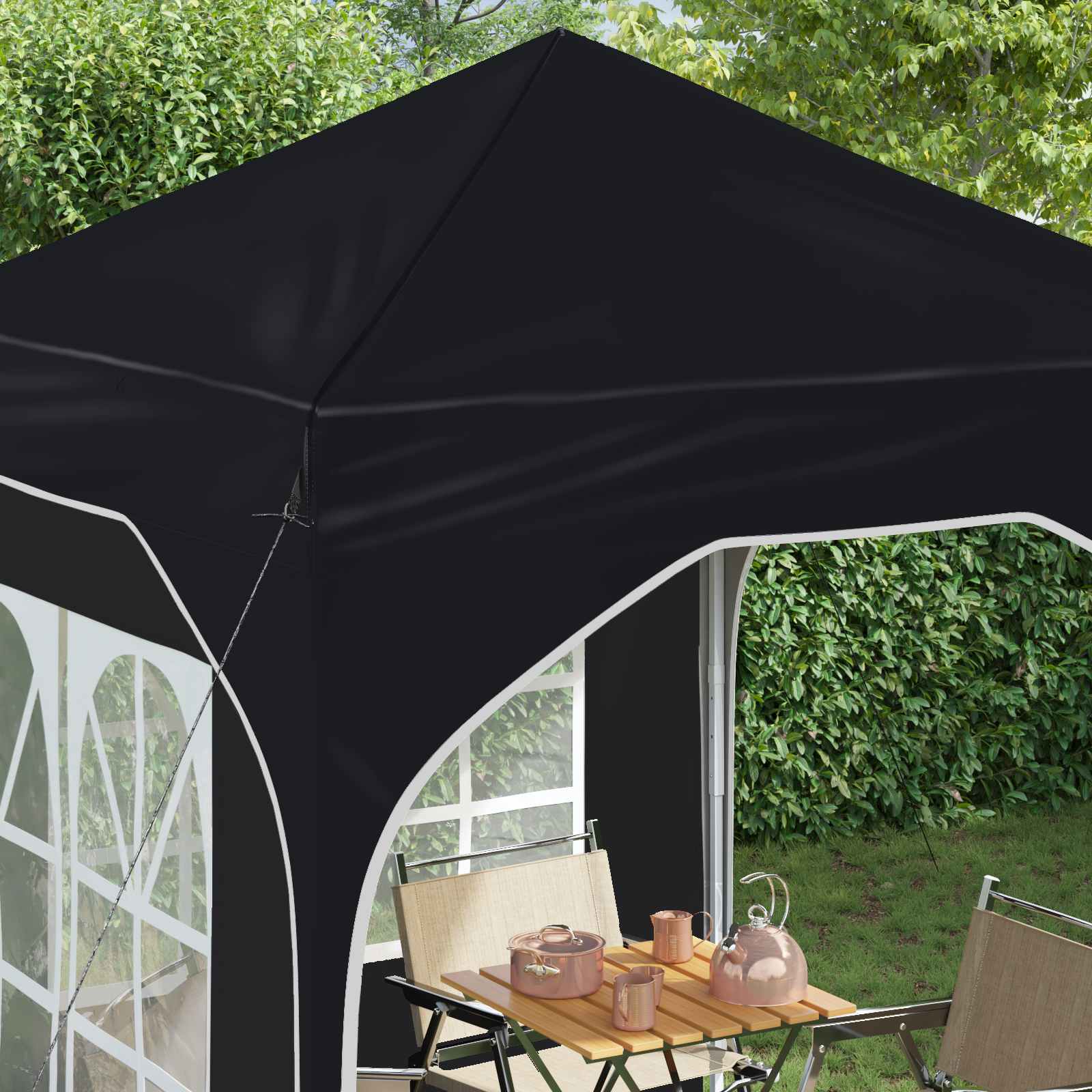 Pop-up partytent 192 x 192 x 245 cm Antraciet