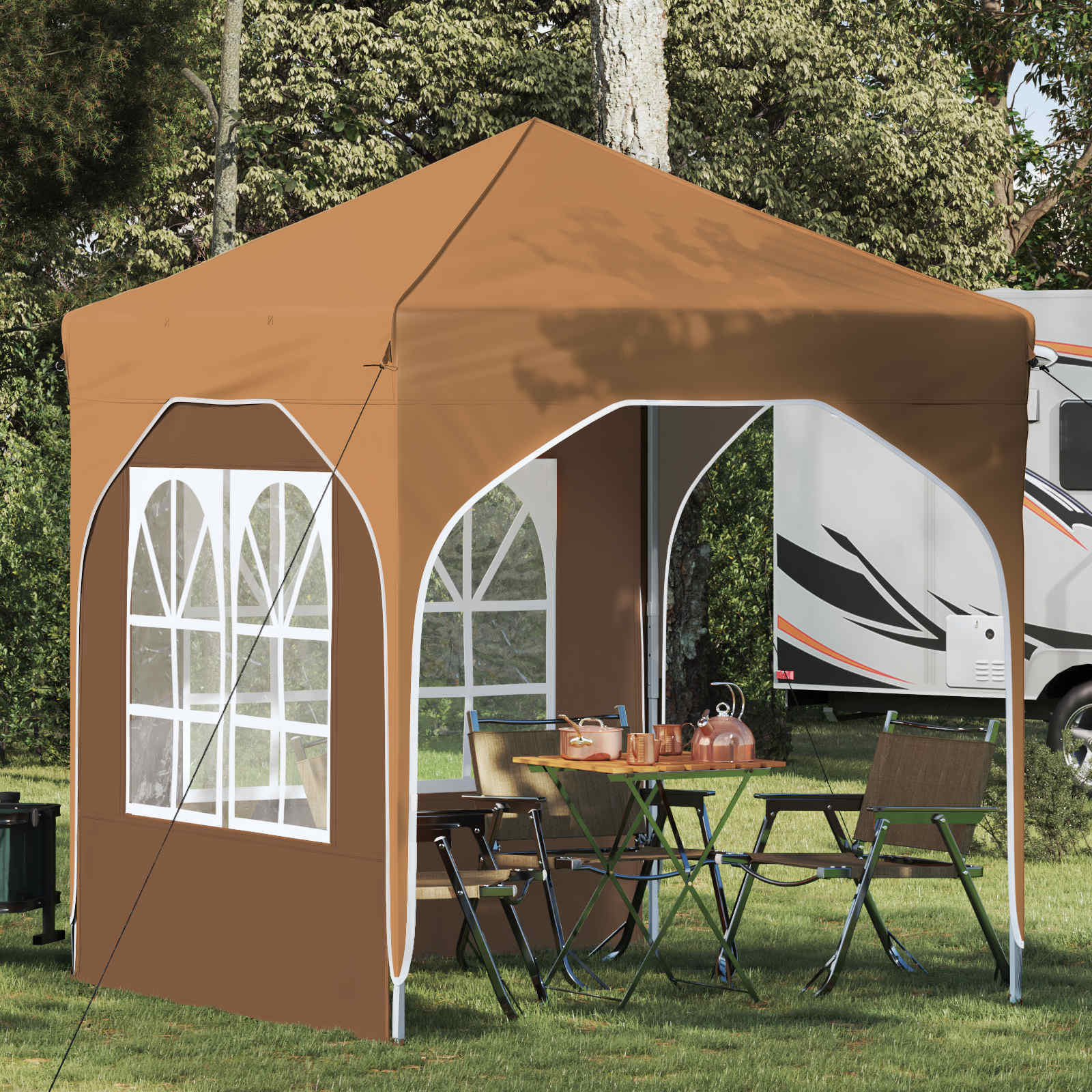 Pop-up partytent 192 x 192 x 245 cm Beige