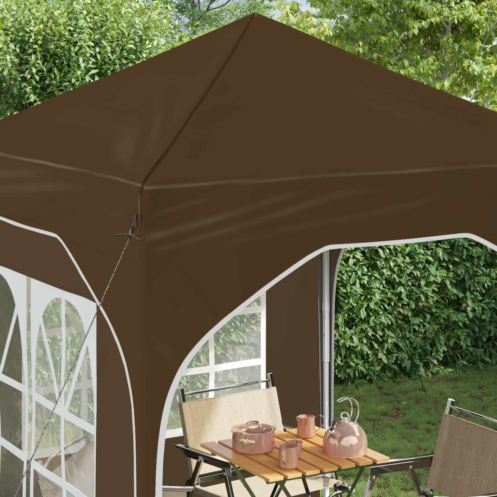 Pop-up partytent 192 x 192 x 245 cm Taupe