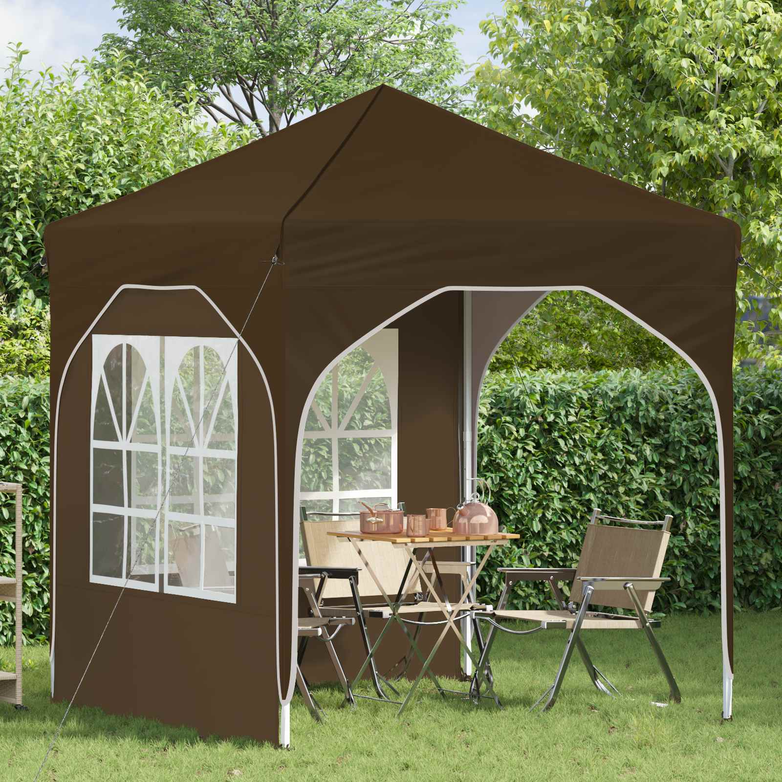 Pop-up partytent 192 x 192 x 245 cm Taupe