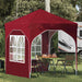 Pop-up partytent 192 x 192 x 245 cm Bordeauxrood