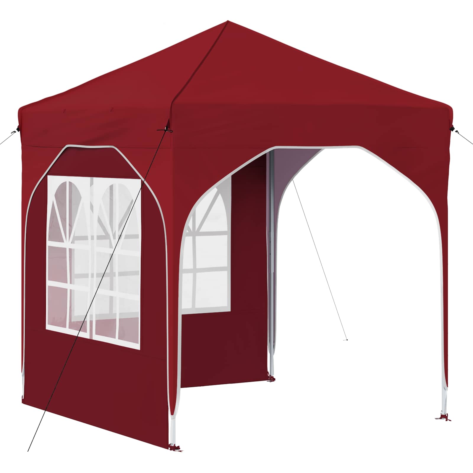 Pop-up partytent 192 x 192 x 245 cm Bordeauxrood