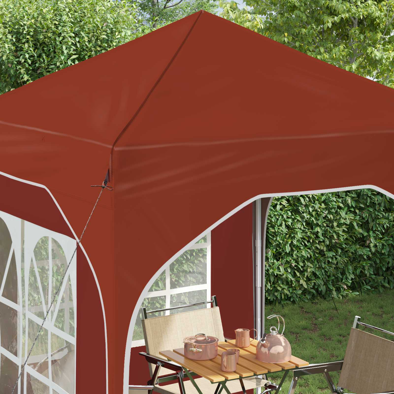 Pop-up partytent 192 x 192 x 245 cm Terracotta