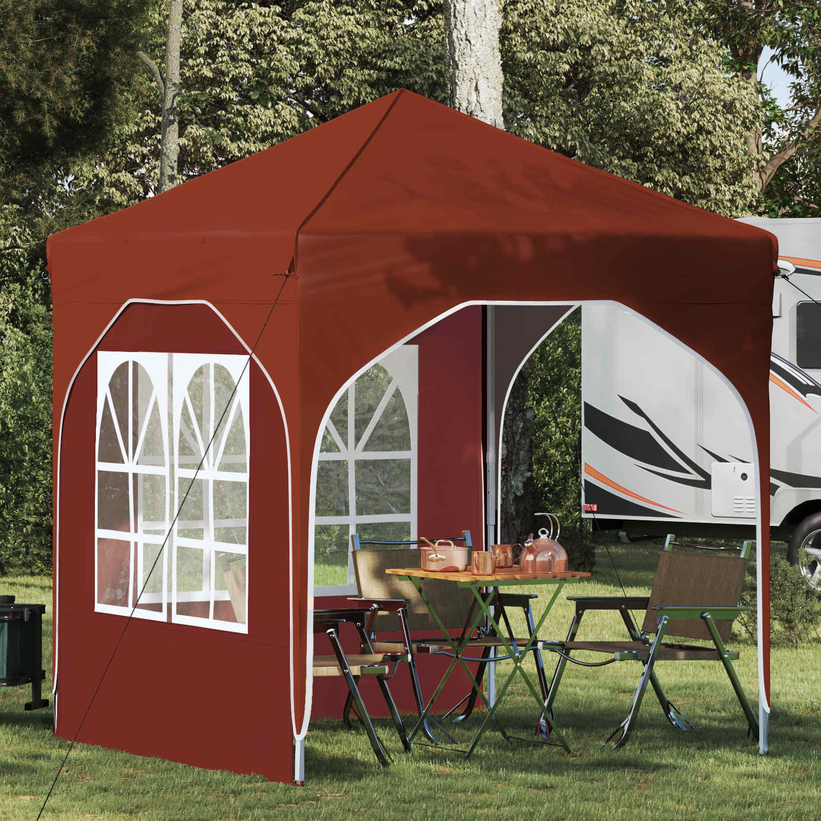 Pop-up partytent 192 x 192 x 245 cm Terracotta