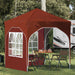 Pop-up partytent 192 x 192 x 245 cm Terracotta