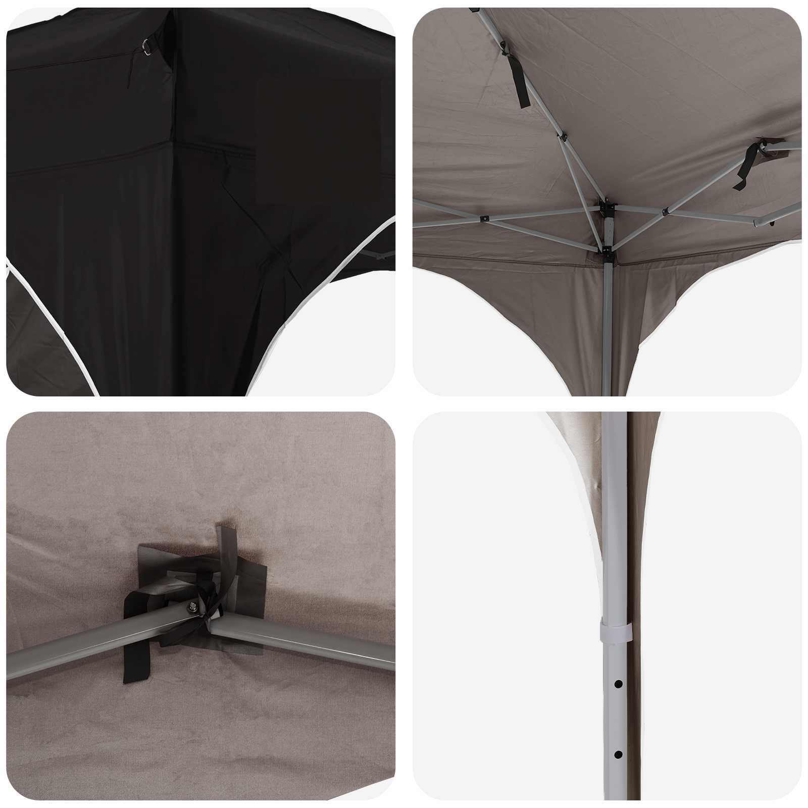 Pop-up partytent 192 x 192 x 245 cm Zwart